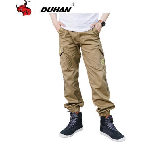 DUHAN Casual Motorcycle Pants Men Moto Motocross Pants Summer Pantalon Moto Cargo Pants With CE Certification Protection