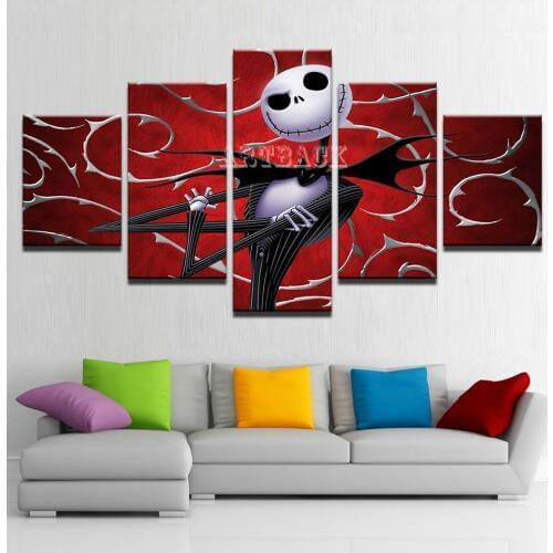 5pcs multi picture 5D diamond painting skull jack cartoon full square 3d mosaic diamond embroidery crafts living room decoration