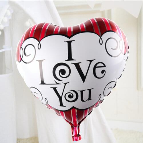 I Love You Valentines Day balloon membrane birthday party decoration balloon toy 18cnch