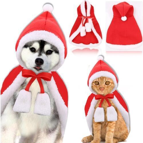 Dog Cloak Pet Christmas Hat For Dog Christmas Hat Accessories Pet Products Cap Christmas Pets Accessories Shawl New Year Party