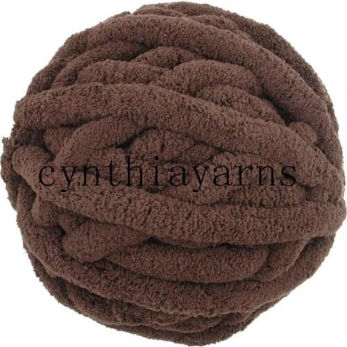 Chunky Chenille Yarn Super Chunky Chenille Blanket Yarn 26 Yards 7 Jumbo Chenille Yarn for Knitting Blanket Cat Bed