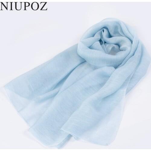2017 New Design Luxury Brand Solid 30% Silk 70% Wool Scarf Especially Women Foulard Elegant Shawl Long Wrap High Quality M208