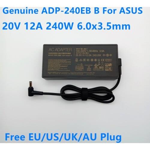 New Genuine ADP-240EB B 20V 12A 240W AC Adapter Laptop Charger For ASUS ROG 15 GX550LXS RTX2080 G733QS UX582LR Power Supply