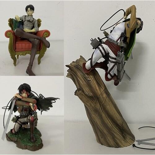 Attack on Titan Anime Artfx J Levi Renewal Package Ver. PVC Action Figure Anime Figure Collectible Model Toys Doll