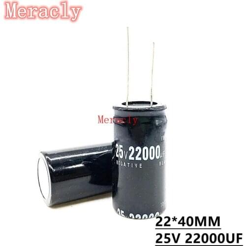 5PCS 25V 22000UF Wholesale aluminum electrolytic capacitors 20% high frequency and low resistance, good quality
