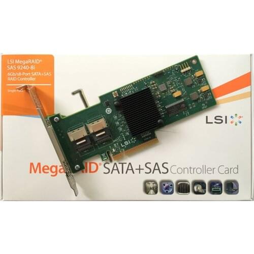 Avago LSI MegaRAID SAS 9240-8i LSISAS2008-IT 8 port NO-RAID SFF8087 6Gb HBA JBOD PCI-E 2.0 X8 Controller Card