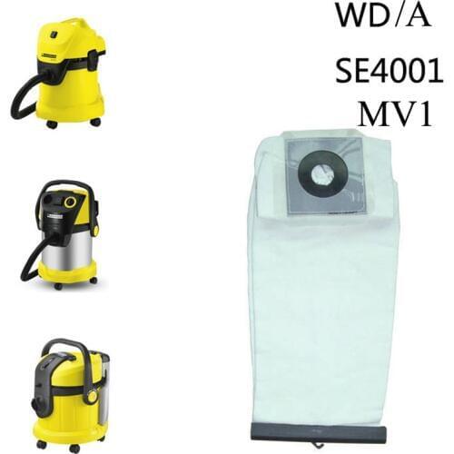 Vacuum Cleaner Washable Bags Cloth Dust Bag Replacement for Karcher A2204 A2054 A2656 WD2.250 WD3.200 WD3.300 WD5.200 MV1