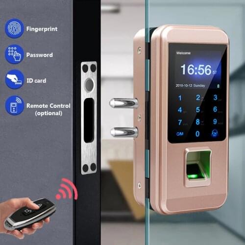 Fingerprint Lock Office Glass Door Single/Double Door Password Lock Smart Card Remote Control Electronic Access Control XM-300