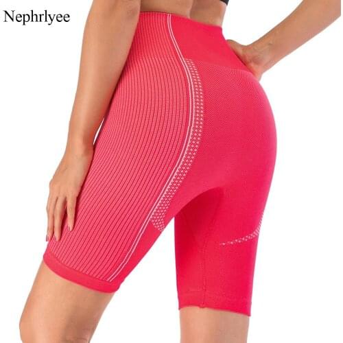 2021 Running Shorts Women Fitness Sports Casual High Waist Fashion Biker Shorts Summer Slim Cycling Shorts Streetwear SHT117