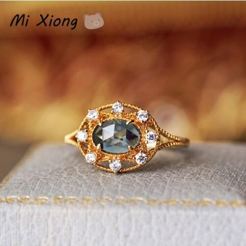 Mi Xiong 925 Sterling Silver Rings for Women Unique Trendy Luxury Fine Jewelry Classic Engagement Romantic Wedding Charm Diamond