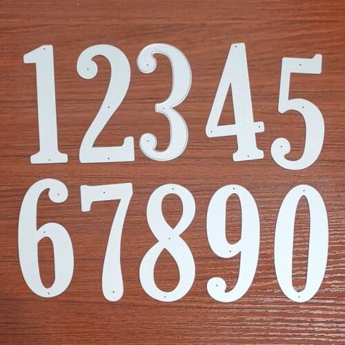 10cm/4inches 10pcs Numbers Metal Cutting Dies Mold Crafts Die Stencil For DIY Scrapbooking Birthday Gift Cards Embossing Die