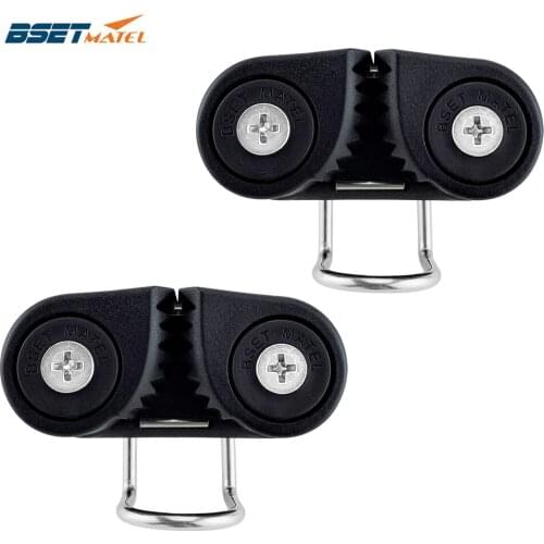 2PCS Composite 2 Row Matic Ball Bearing Cam Cleat with leading Ring Pilates Equipment Boat Fast Entry Rope Wire Fairlead sailing