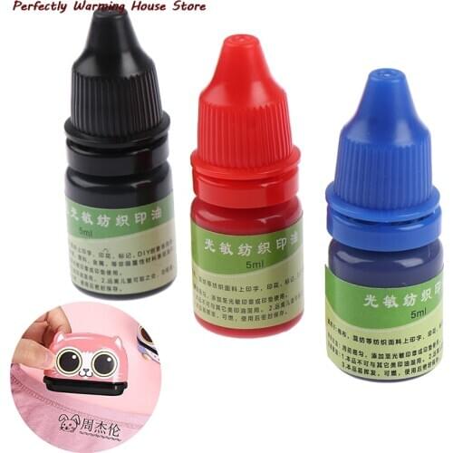 5ml Ink Textile Clothes Waterproof Ink Special Ink For Students Children Name Stamp Printing On Clothing Wash Not Fade