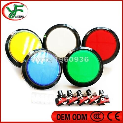 5PCS 100mm Push Button Arcade Led Start Button Micro Switch Momentary Illuminated 12v Power Button Switch