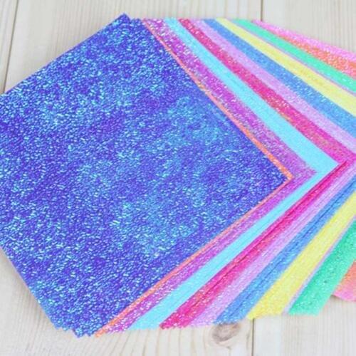 50pcs/set Square Origami Paper Single Side Shining Folding Solid Color Papers Kids Handmade DIY Scrapbooking Gift Decoration