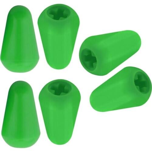 NEW 6pcs Green Plastic Electric Guitar 5 Way Switch Tips Caps Guitar Accessories