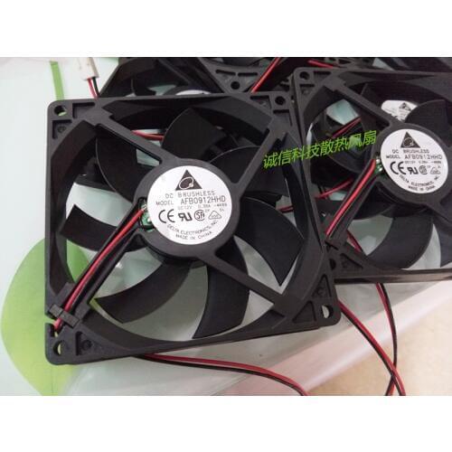 Free Shipping For AFB0912HHD, -4K89 DC 12V 0.36A, 90x90x20mm 70mm 2-wire 2-pin magic dragon Server Square fan