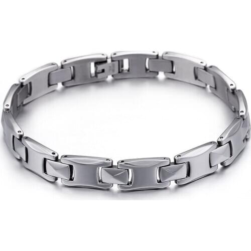 Jewelry Classic Glossy Gold Business Mens Titanium Steel Bracelet Mens Bracelet