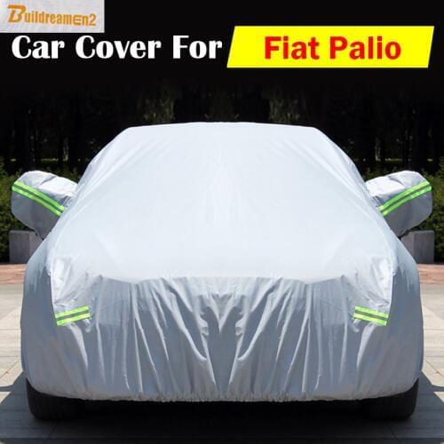 Buildreamen2 Outdoor Vehicle Cover Car Rain Sun Snow Resistant Scratch Cover Anti UV Waterproof Dustproof For Fiat Palio