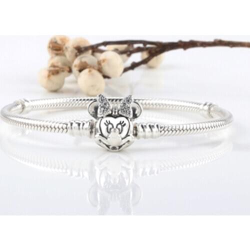 TOP SALE Authentic 100% 925 Sterling Silver Minni Bracelet for Christmas Gift