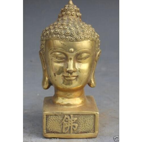 Chinese Brass Tibet Shakyamuni Amitabha Buddha Sakyamuni seal statue