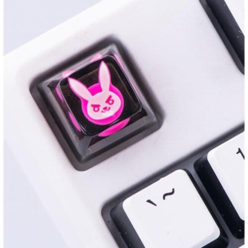 1pc handmade resin key cap for MX switches Mechanical Keyboard DVA Resin keycap R4 height
