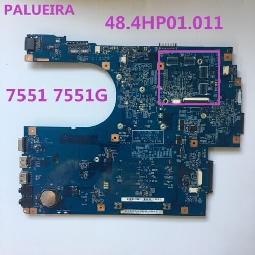 PALUBEIRA laptop Motherboard for Acer aspire 7551 551G MBPT901001 JE70-DN MB 48.4HP01.011 100% Tested Fast Ship