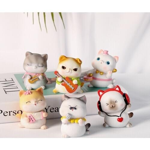 Cute Happy Party Cat Band Style Car Dashboard Decoration for Boys and Girl Best Gift Car Decoration Car Ornament
