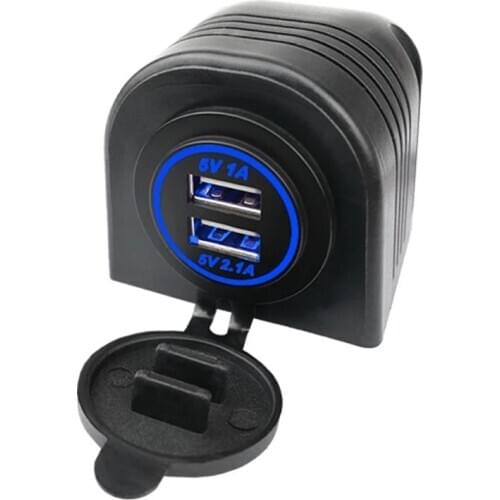 Modified Car Motorcycle Dual USB Phone Charger Socket 5V 3.1A With Aperture Display Car Chargers Supplies