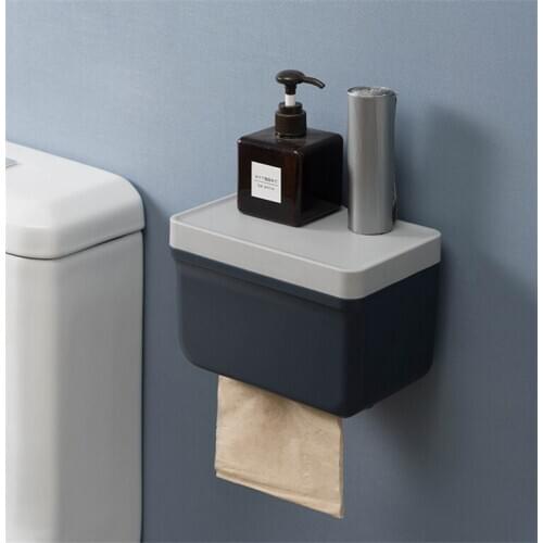 Bathroom Shelf Tissue Box Paper Towel Tissue Case Holder Bathroom Wall Mount Storage Rack Organizer Household Supplies