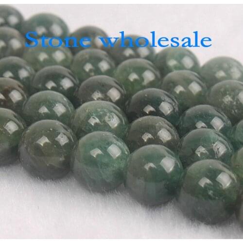 Natural Round Green Apatite Gemstone Loose Beads 8 9.5 mm For Necklace Bracelet DIY Jewelry Making 15inch Strand