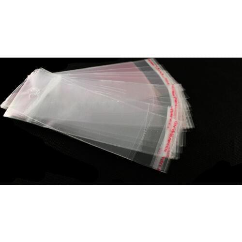 100pcs 6*14cm Clear Mini Small plastic bags for jewelry Self Adhesive Seal OPP Package bag PDC01-03
