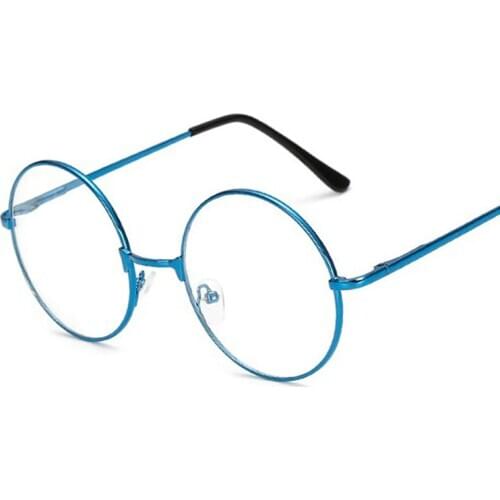 Vintage Round Glasses Frame Retro Brand Designer Eyeglasses Women Clear Lens Nerd Geek Metal Spectacle Decoration Oculos