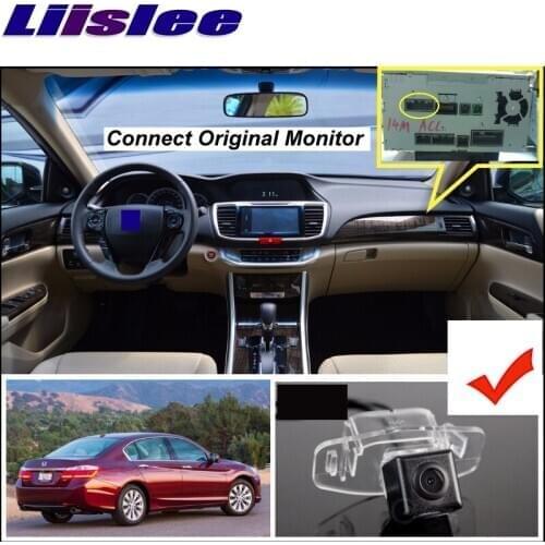 Connect Original Factory Screen / Monitor Car Camera For HONDA For Accord MK9 2013 2014 2015 High Quality Rear View Back Up Cam