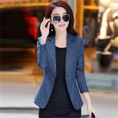 Autumn new slim ladies small suit long-sleeved casual ol temperament suit jacket large size S-4XL small suit jacket short tide