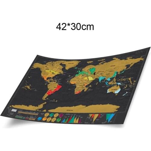 Scratch Off Map of The World Travel Map Poster Easy Scratching Gold Foil Reveals Appreciated By Any Travel Enthusiast