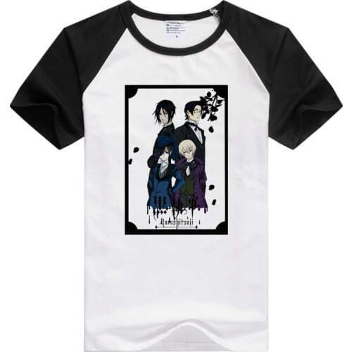 Black Butler short sleeve casual Men Women T-shirt Comfortable Tshirt Cool Print Tops Fashion Tees GA610