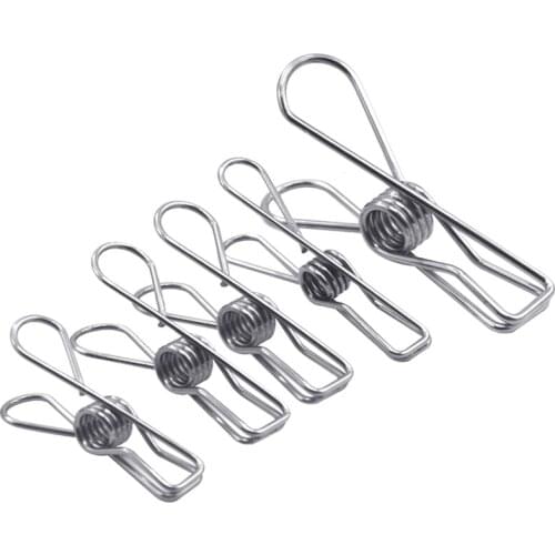 10PCS Stainless Steel Clothespin spring Photos Pegs Home Decorative Towel Clips Drying Rack Accessories
