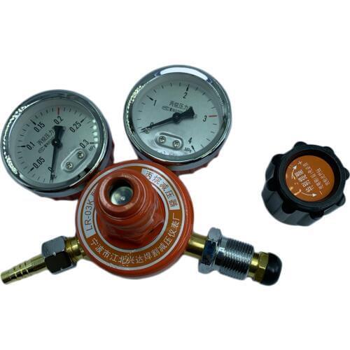 Propane Regulator Reducer, Mig Flow Meter Pressure Gas Solid Brass Fit Gas Torch Cutting Welding