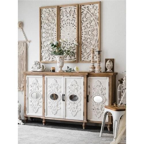 Retro Carved Art Wood Wall Hanging Decor Home Room Background Wall Painting Wall Art Crafts Accessories decoracao para casa