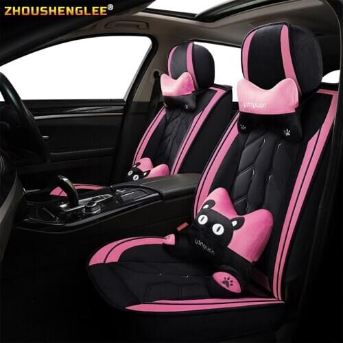 ZHOUSHENGLEE Front Rear Luxury Leather car seat cover For hyundai terracan jeep patriot kia sorento cadillac escalade ssangyong