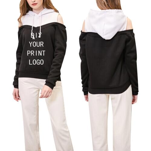 Customized Womens Hoodie Korean Style Casual Long Sleeve Hoodies Jacket Clothes Pullover DIY Logo Sweatshirt Oversized XXL