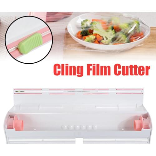 Plastic Cling Foil Film Cutter Stainless Steel Foil Cling-film Cutting Tools Wrap Dispenser Cutter Storage Portable For Kitchen