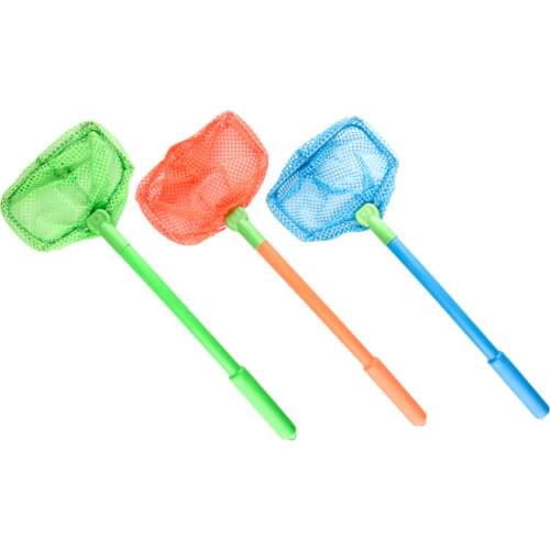 1PC Kids Anti Slip Grip Perfect Butterfly Net For Catching Bugs Insect Colorful Fishing Toys For Children Outdoor Playing