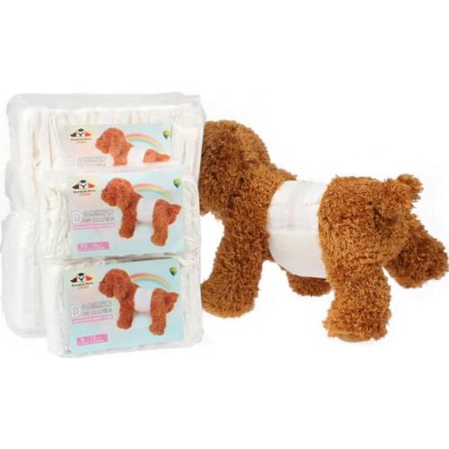12PCS/Bag Male Dog Diapers Diaper For Golden Retriever Large Dogs Disposable Leakproof Nappies Super Absorption Pet Supplies