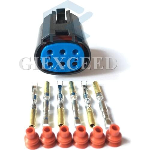 2 Sets 6 Pin Plenum ACIS Oxygen Pressure Sensor Connector Female Socket For POLO Volkswagen Golf