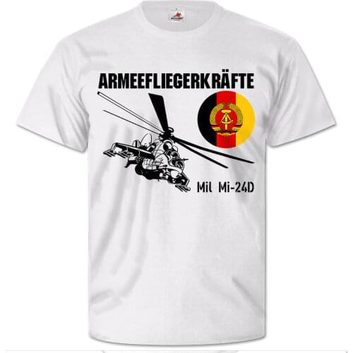 2019 Cheap Crew Neck Men Top Tee Arfk Mil Mi-24D Nva Kampf-Hubschrauber Armeefliegerkrafte Ddr Nationale #25722S Tees