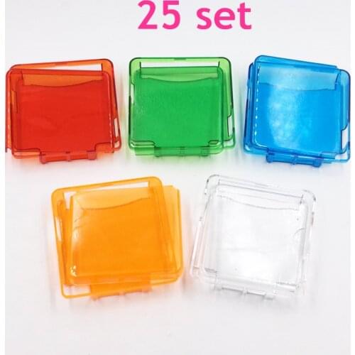 25 Set For Nintendo GBA SP Plastic Clear Protective Cases Protector Cover Pack for Gameboy Advance