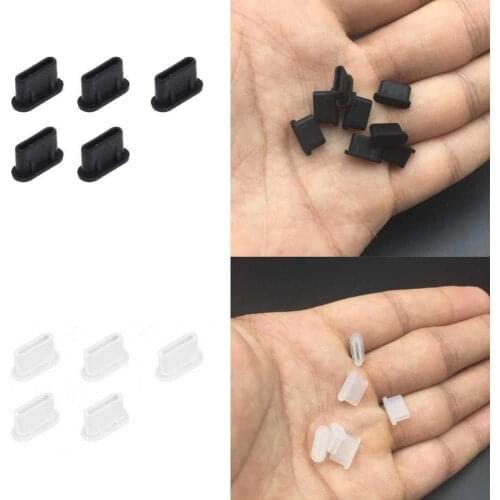 5Pcs Silicone Anti-Dust Type-C Tablet Phone Charger Interface Soft Plug Cover for MacBook Samsung Galaxy S7 Xiaomi 4S/4C/M5/5