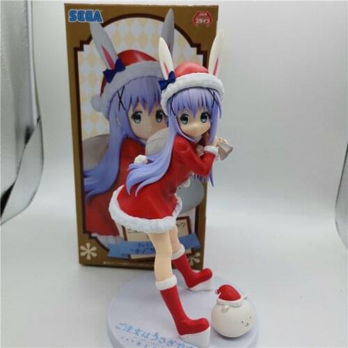 Animation Is The Order A Rabbit Q Version Characters 1/8 Kafuu Chino Christmas Image Collection PVC Model Toy